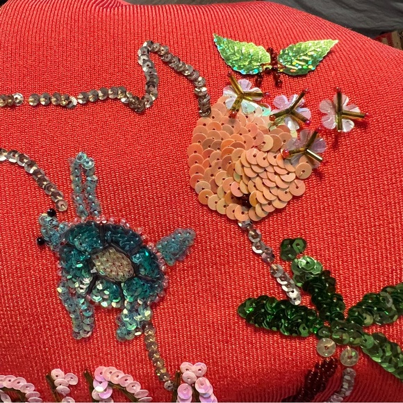 Sweaterworks Coral Sequin Florida Sleeveless Top Size XL - Picture 11 of 11